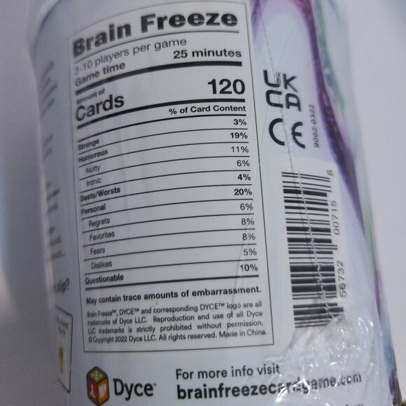 BRAIN FREEZE PARTY GAME: SPEAK-BEFORE-YOU-THINK FAMILY CARD FUN!! - Picture 7 of 11